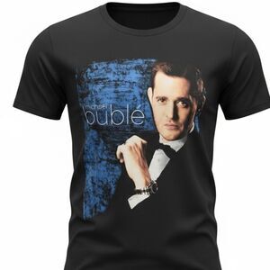 Backstock Michael Buble Black Graphic 2013 Concert Tour T-Shirt - Size Small